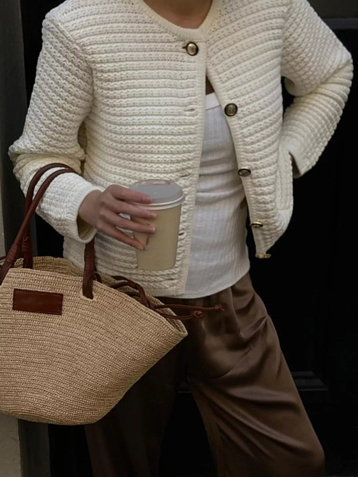 Button-Down Long Sleeve Cardigan